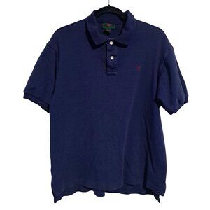 Vintage 80s 90s Abercrombie & Fitch Navy Polo Shirt G/L 100% Cotton Taiwan RNO23